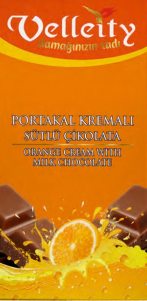Portakal Kremalı Sütlü Çikolata 25g - 50g - 95g - 200g